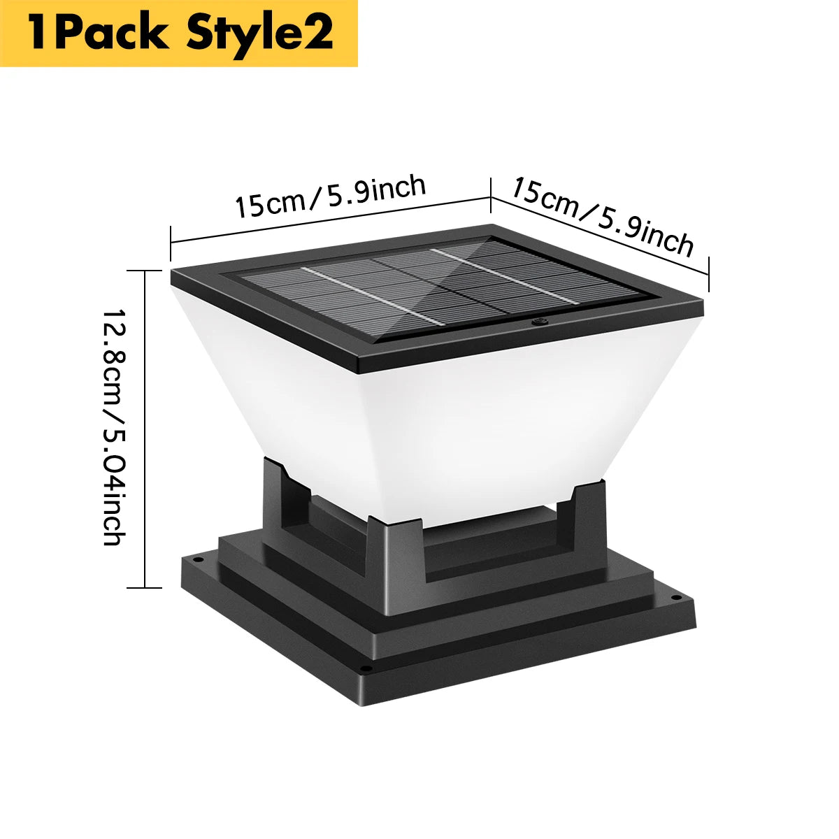 Solar Column Light Auto Night on Day Off 3 Colors IP65 Waterproof