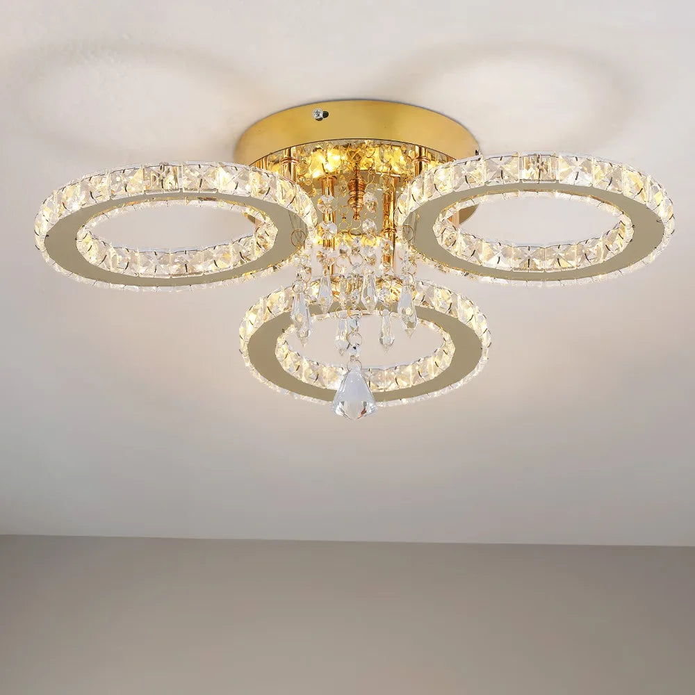 Gold Crystal Ceiling Chandelier