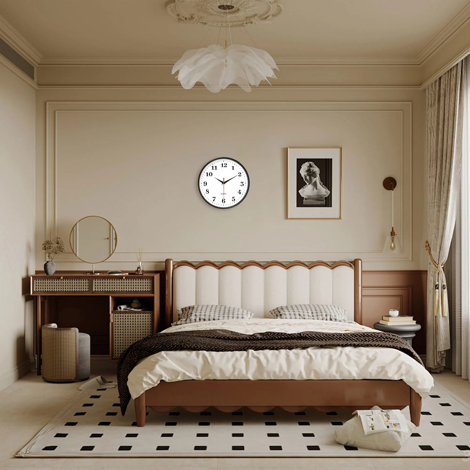 Minimalist White Wall Clock