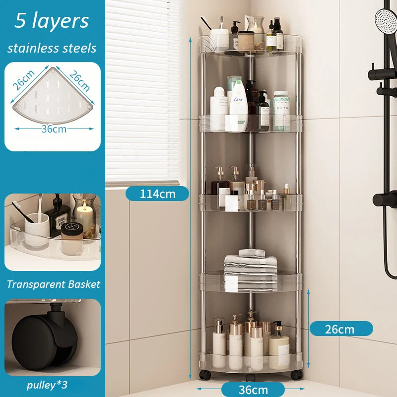 Clear Multi Tier Bathroom Rack