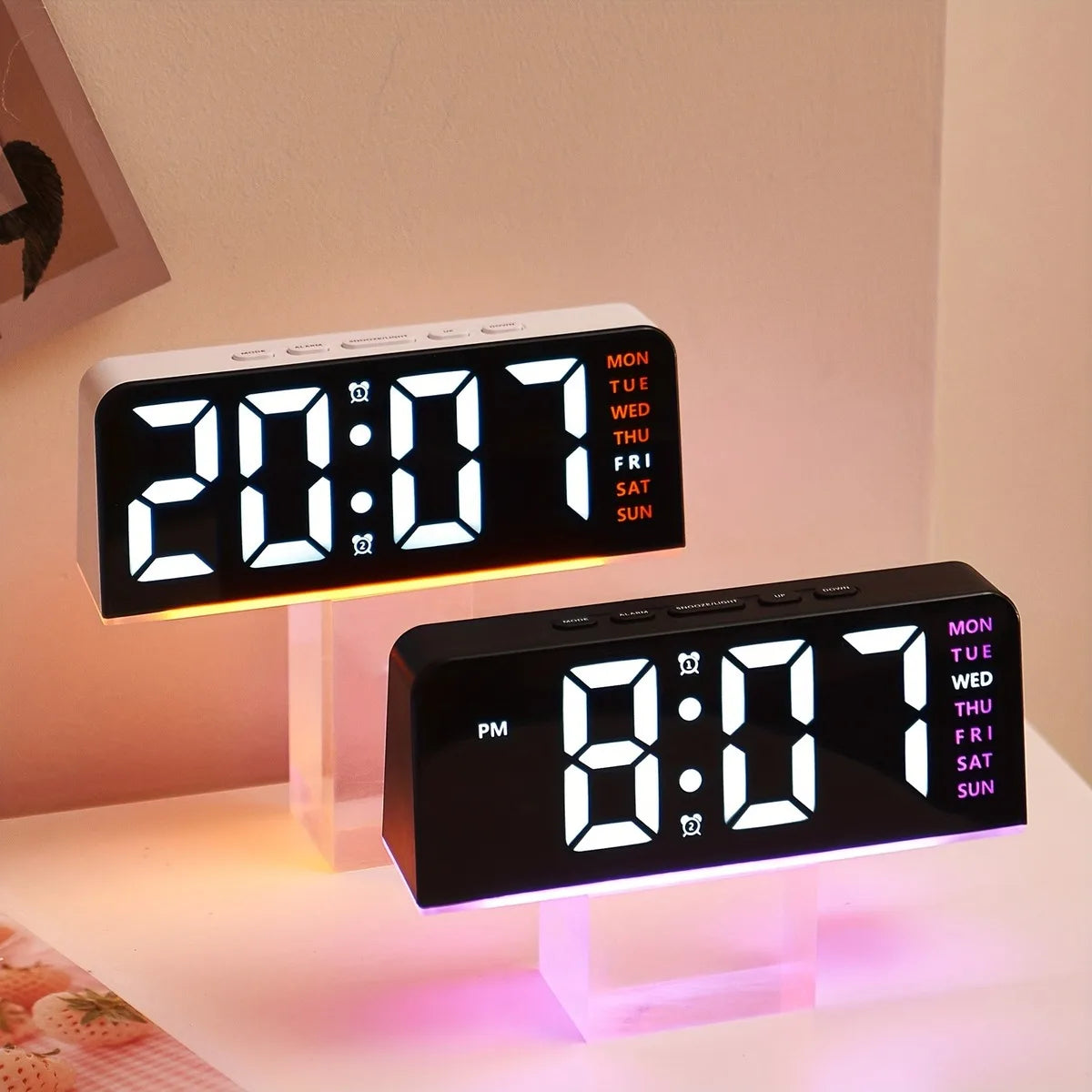 LED Alarm Clock Night Light
