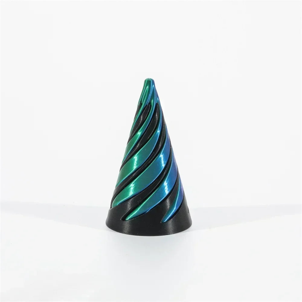 3D Printed Helix Screw Rotating Toys Stress Reducing Tool Pyramid