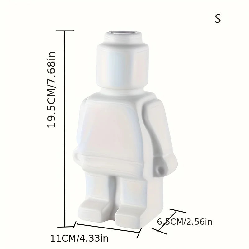Nordic Ceramic Robot Vase