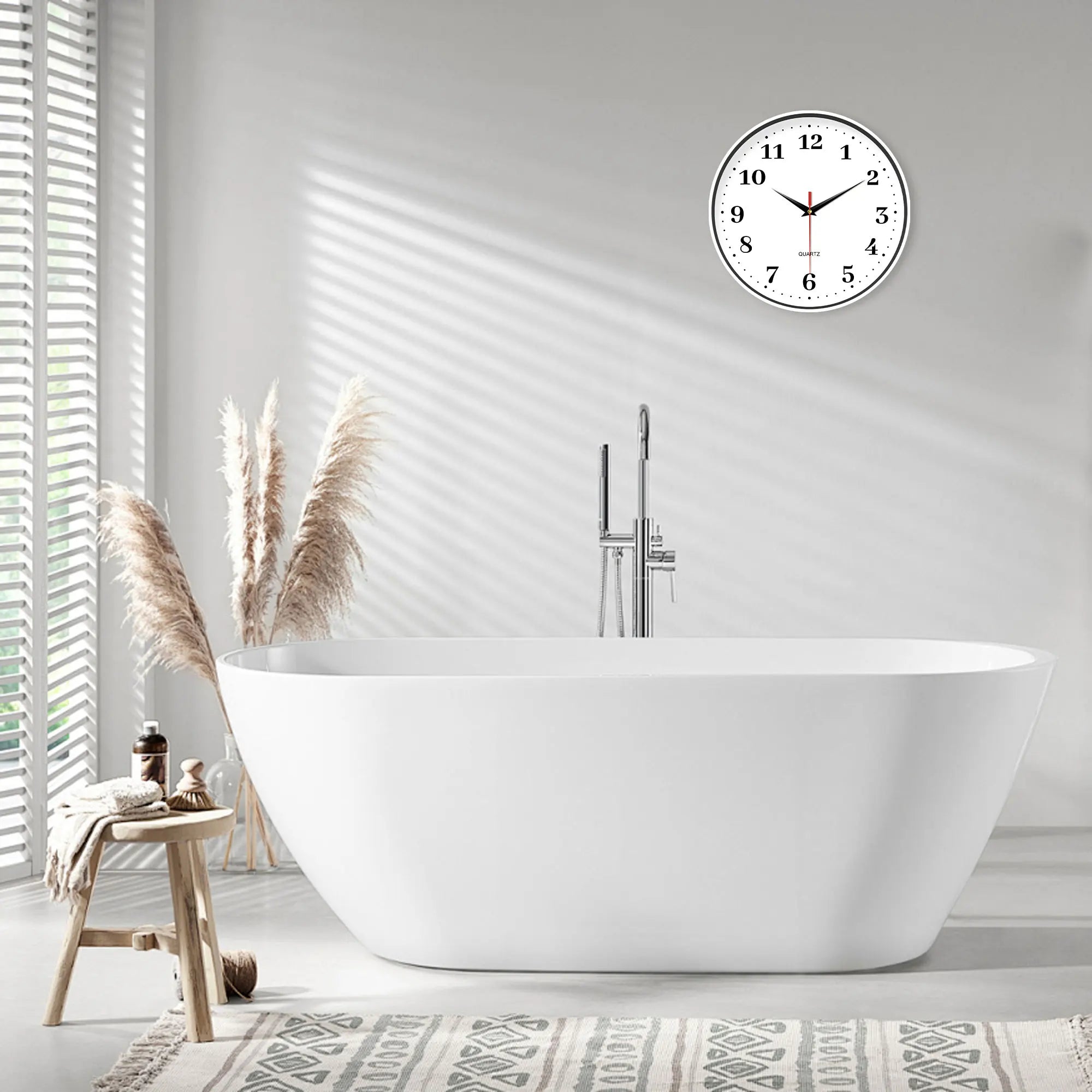Minimalist White Wall Clock