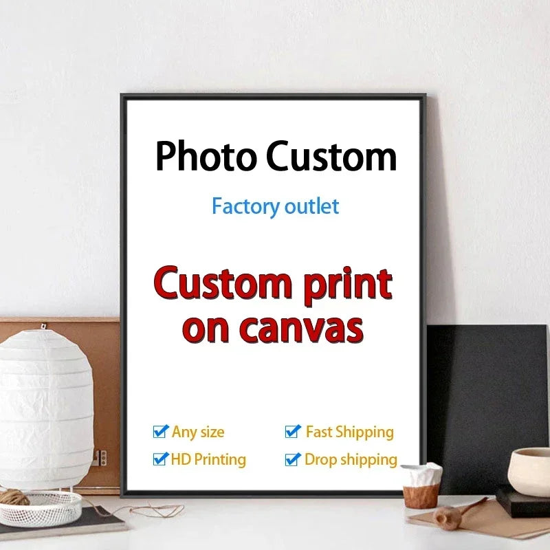 YWDECOR Custom Big Size Painting Canvas HD Print Your