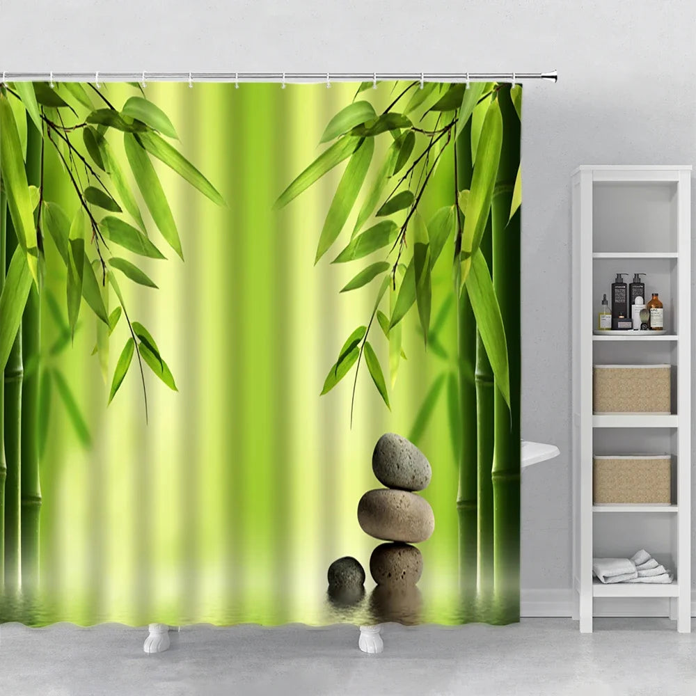 Zen Garden Bamboo Shower Curtain