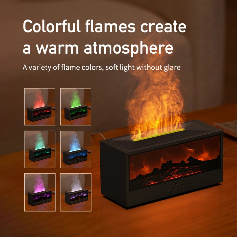 Creative Fireplace Air Humidifier Waterless Auto-Off Aroma Essential