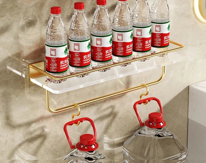 Punch-free Acrylic Bathroom Shelf