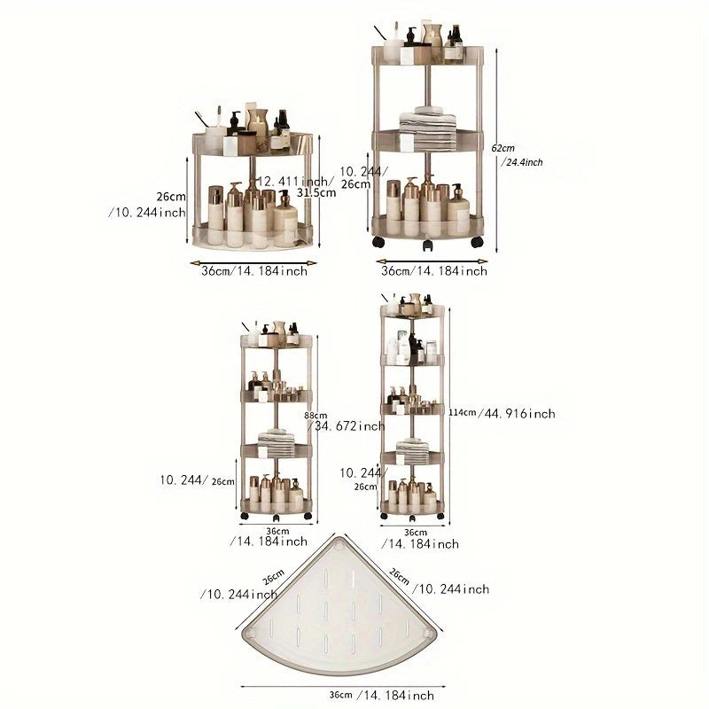 Clear Multi Tier Bathroom Rack