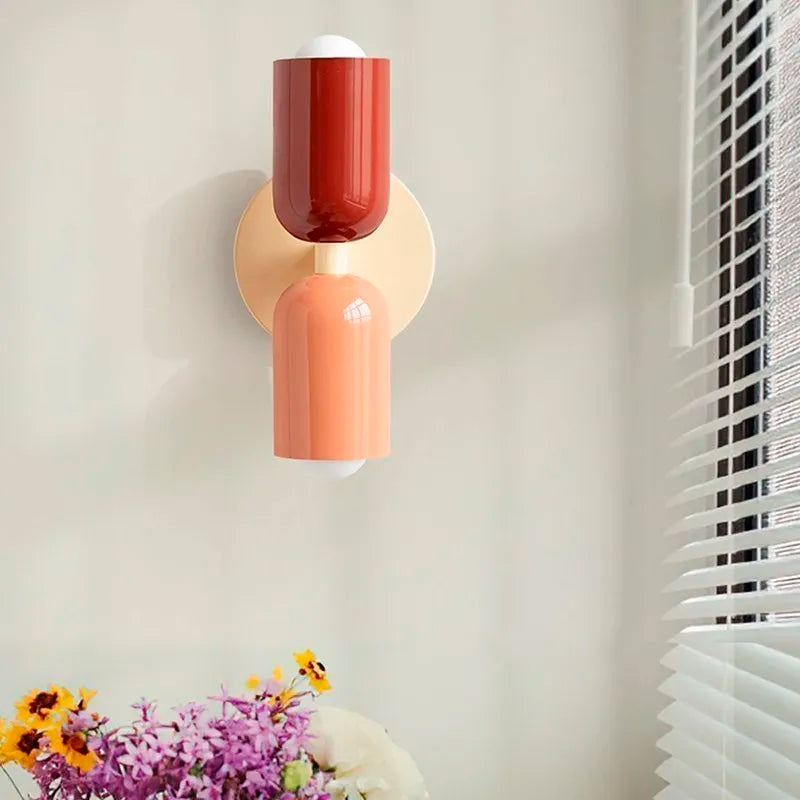 Cream Double Head Wall Lamp