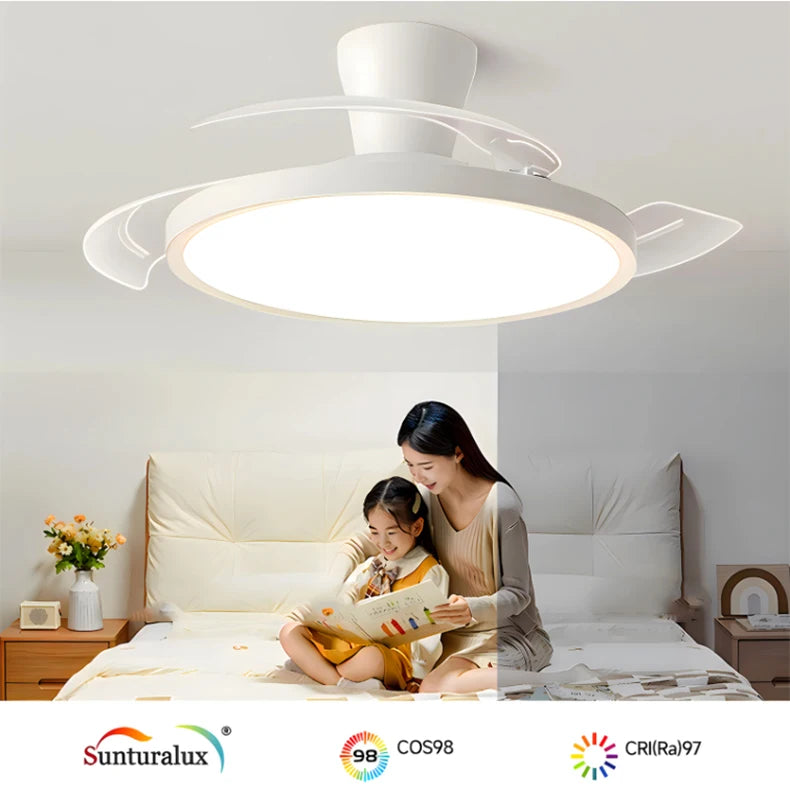 Invisible Blade LED Ceiling Fan