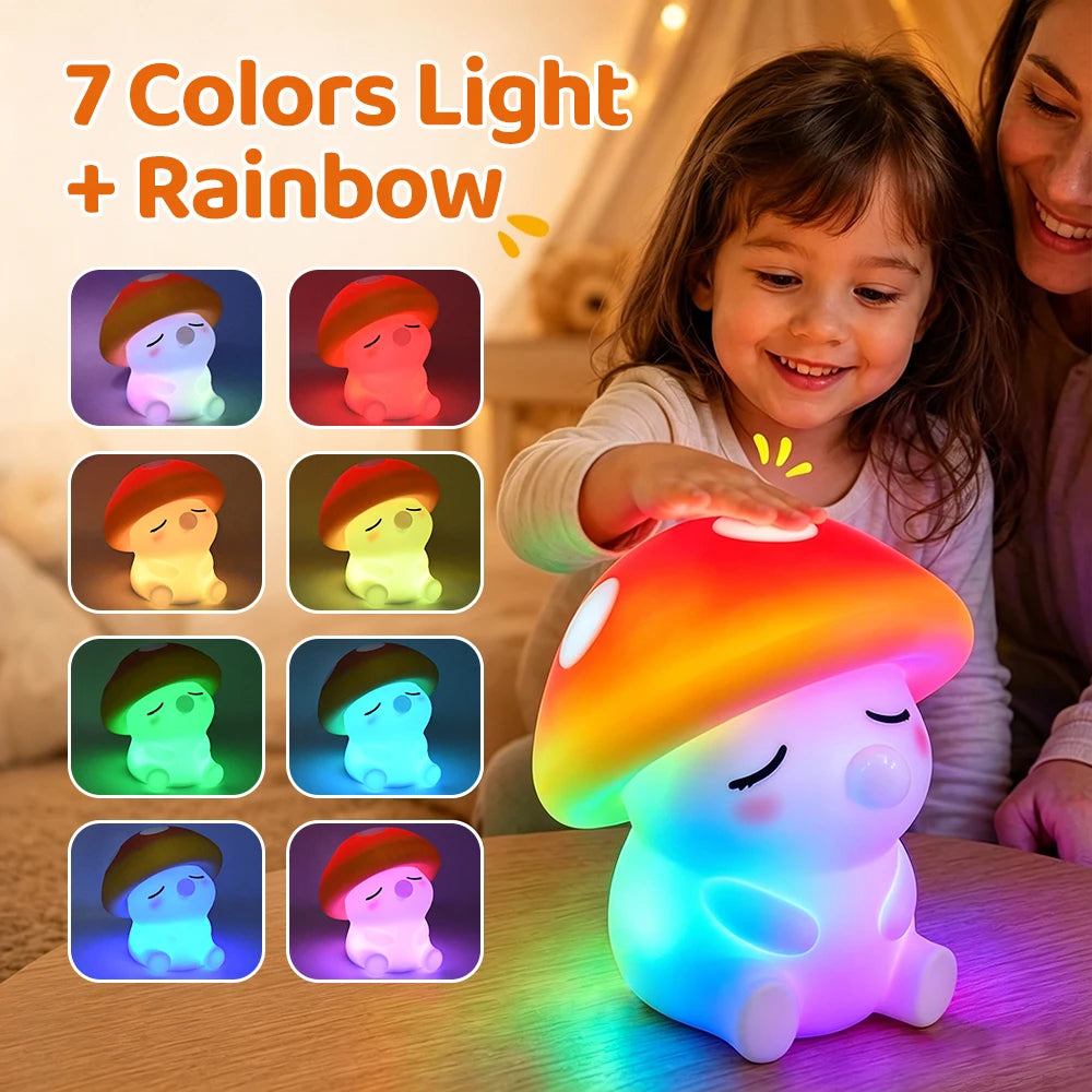 Silicone Tap Control Mushroom Light