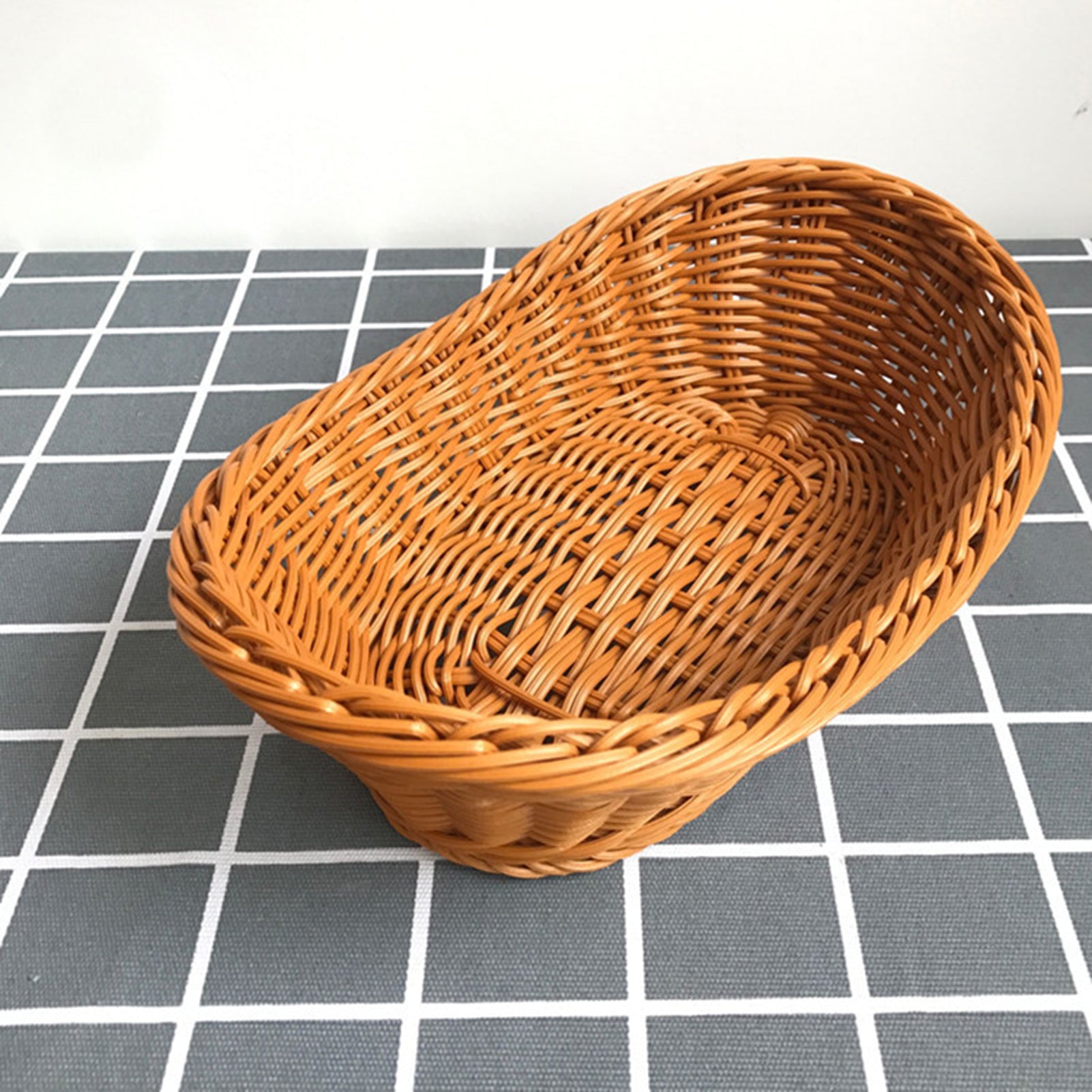 Oval Woven Wicker Bread Basket