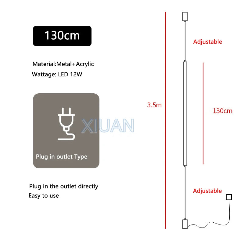 Italian Line Acrylic Floor Lamp