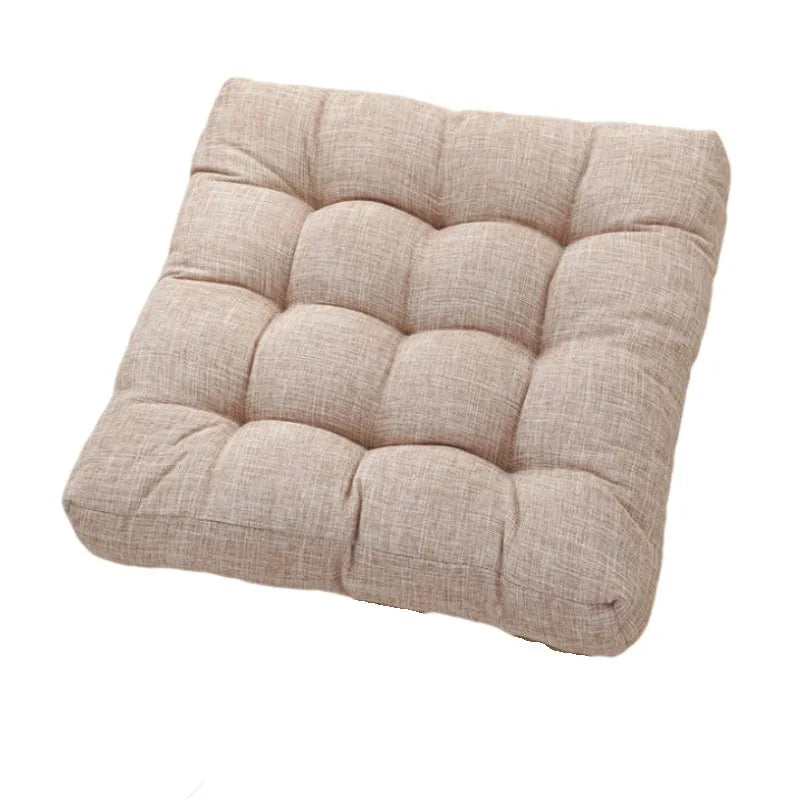 Large Square Floor Seat Cushion Cotton Linen Tatami Floor Pillow Thick Cushions Seating Pillow Seats Mat Pad Balcony Cushion