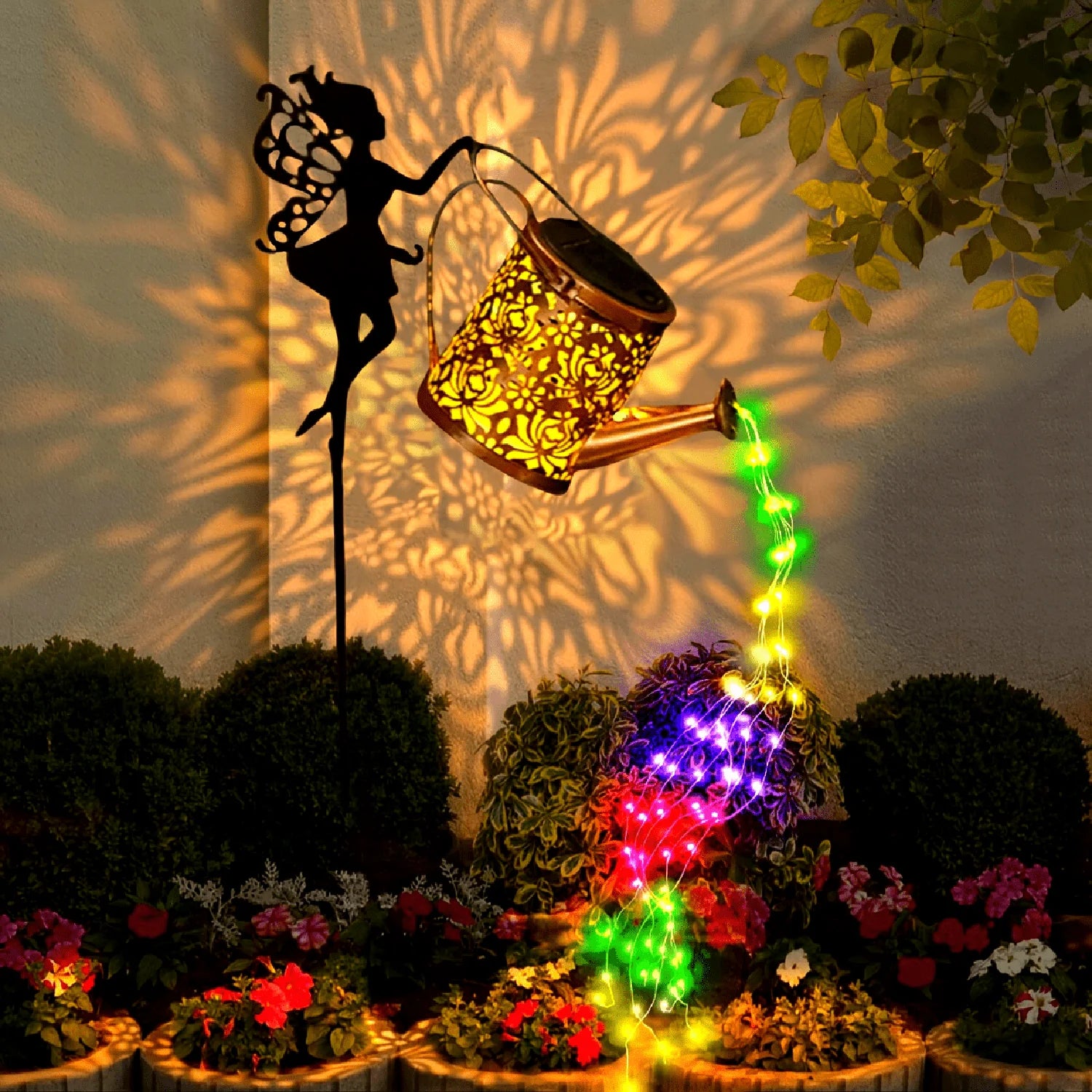 1PC Iron Solar Lantern Outdoor, Solar-Powered Garden Light