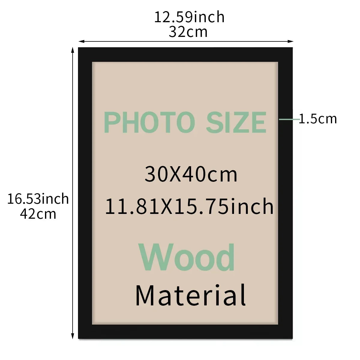 Black and White Wooden Photo Frame