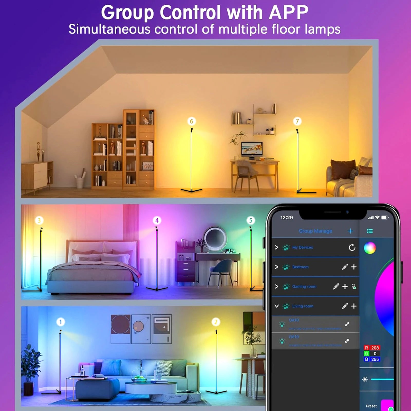 RGB Sunset Sync Floor Lamp
