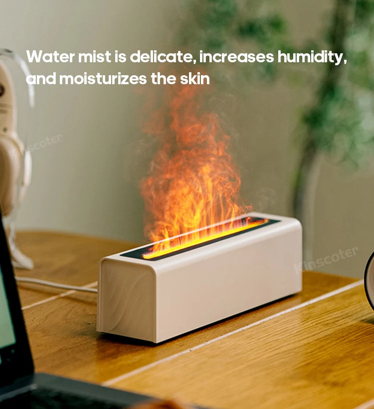 Essential Oil Aroma Diffuser Flame Air Humidifier Ultrasonic Cool Mist