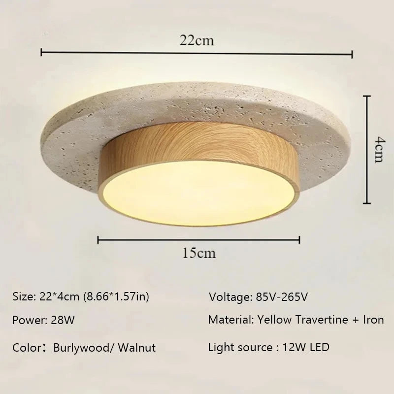 Wabi Sabi Stone Ceiling Light