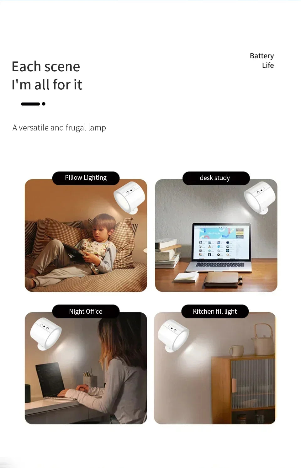 Magnetic Double Head Rechargeable Spotlight