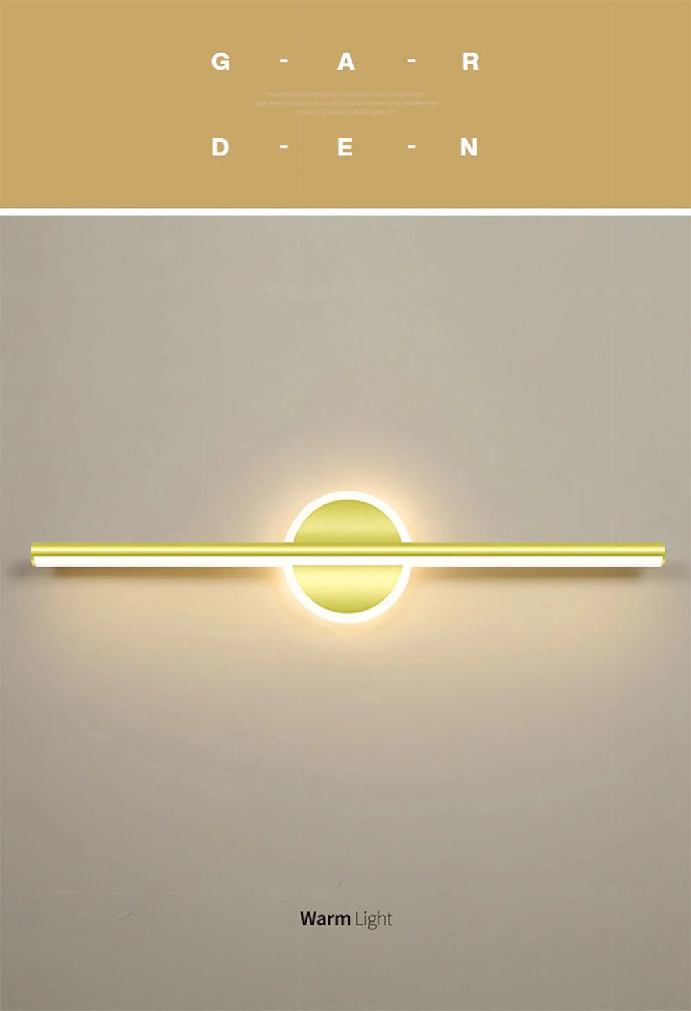 Black Gold Mirror Front Light