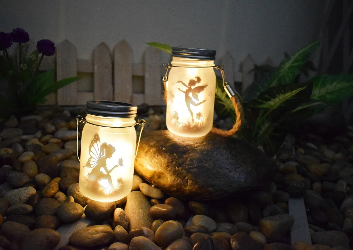 Solar Mason Jar Fairy Light Lantern