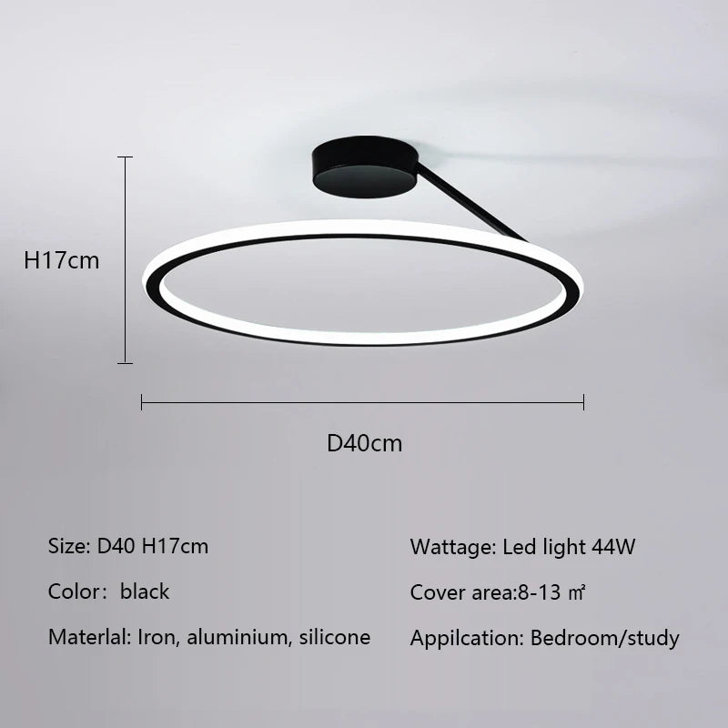 Simple Round Ring Ceiling Chandelier