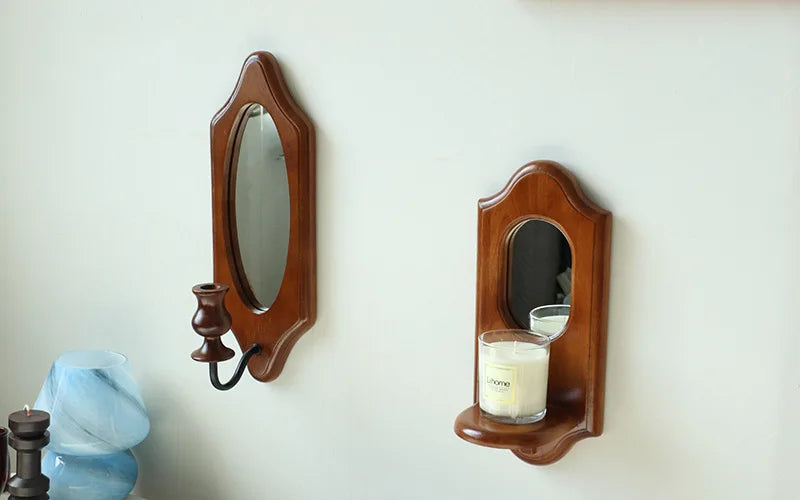 Vintage Solid Wood Wall Mirror