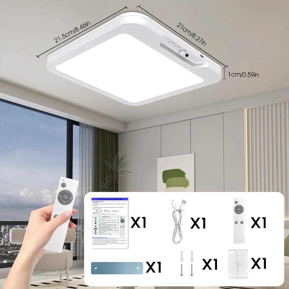 Rechargeable Sensor Ceiling Light with Timer
