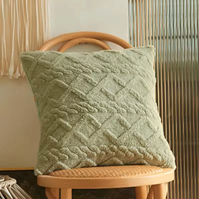 Plush Diamond Tufted Cushion Cover