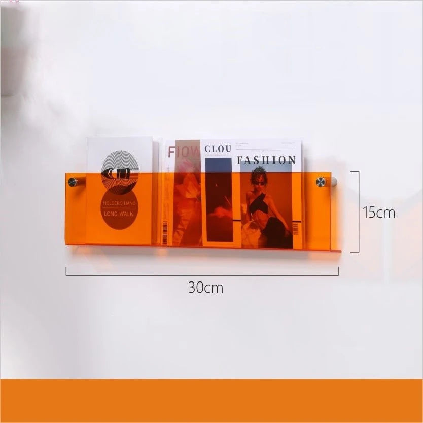 Acrylic Wall Magazine Rack