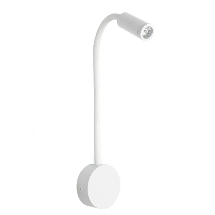 Bronze 3W LED Reading Light Black White Silver Gooseneck Wall Lamp