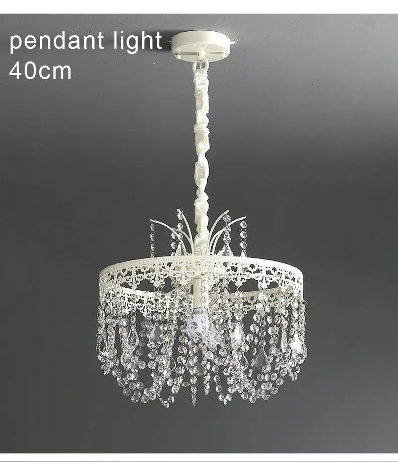 Modern 6-Light Crystal Chandelier LED Ceiling Light with E14 Bulb Base