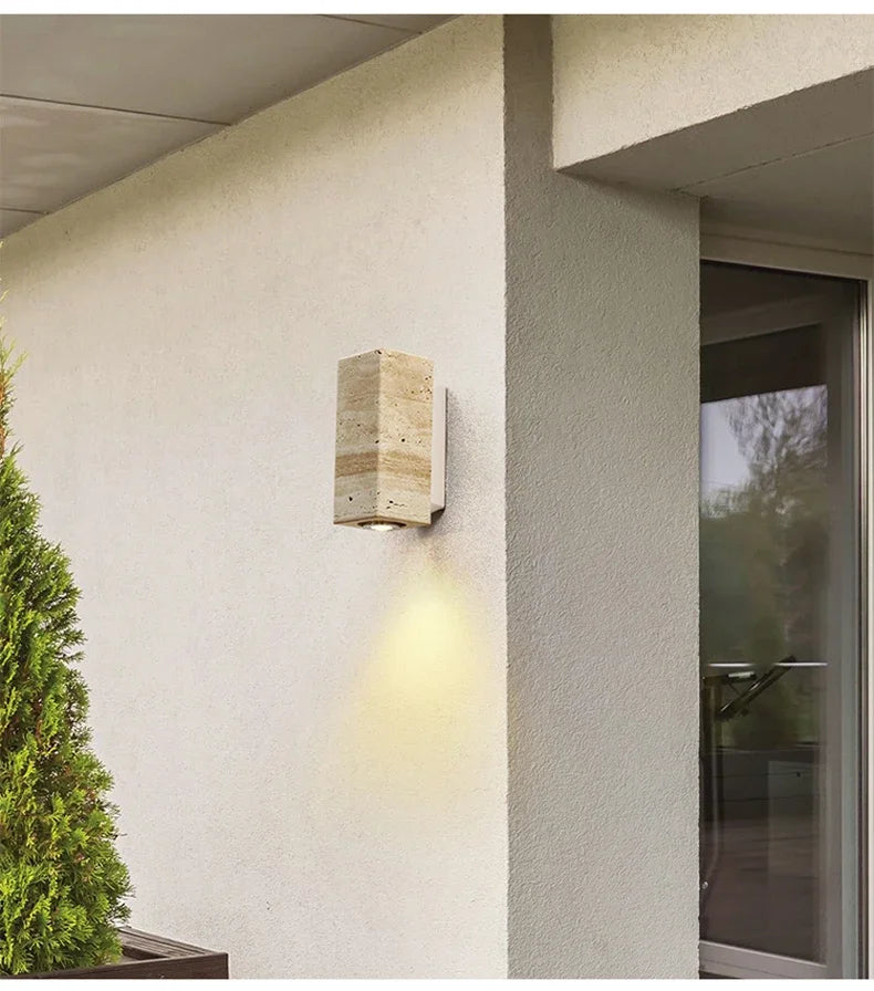 Travertine Wabi Sabi Wall Lamp