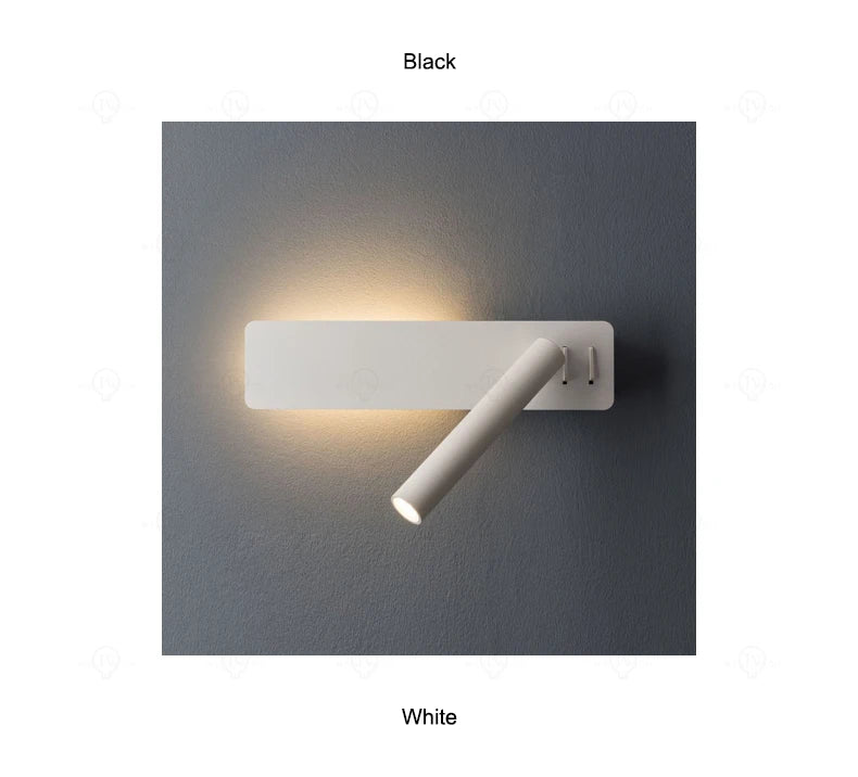 White Swivel Bedside Wall Lamp