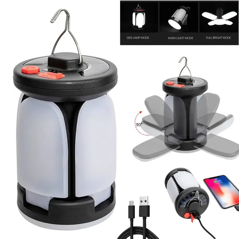 Outdoor Lighting LED Leaf Camping Lamp Hung Emergency Solar USB