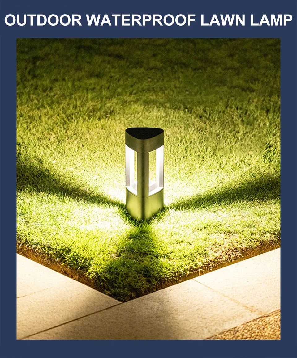 Outdoor LED Bollard Landscape Light Black Garden Pathway Lighting