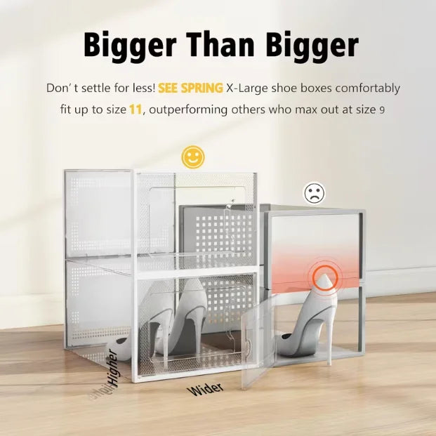 Stackable Clear Shoe Box Set