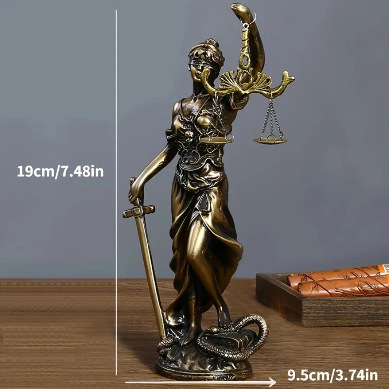 Lady Justice Statue Desk Ornament