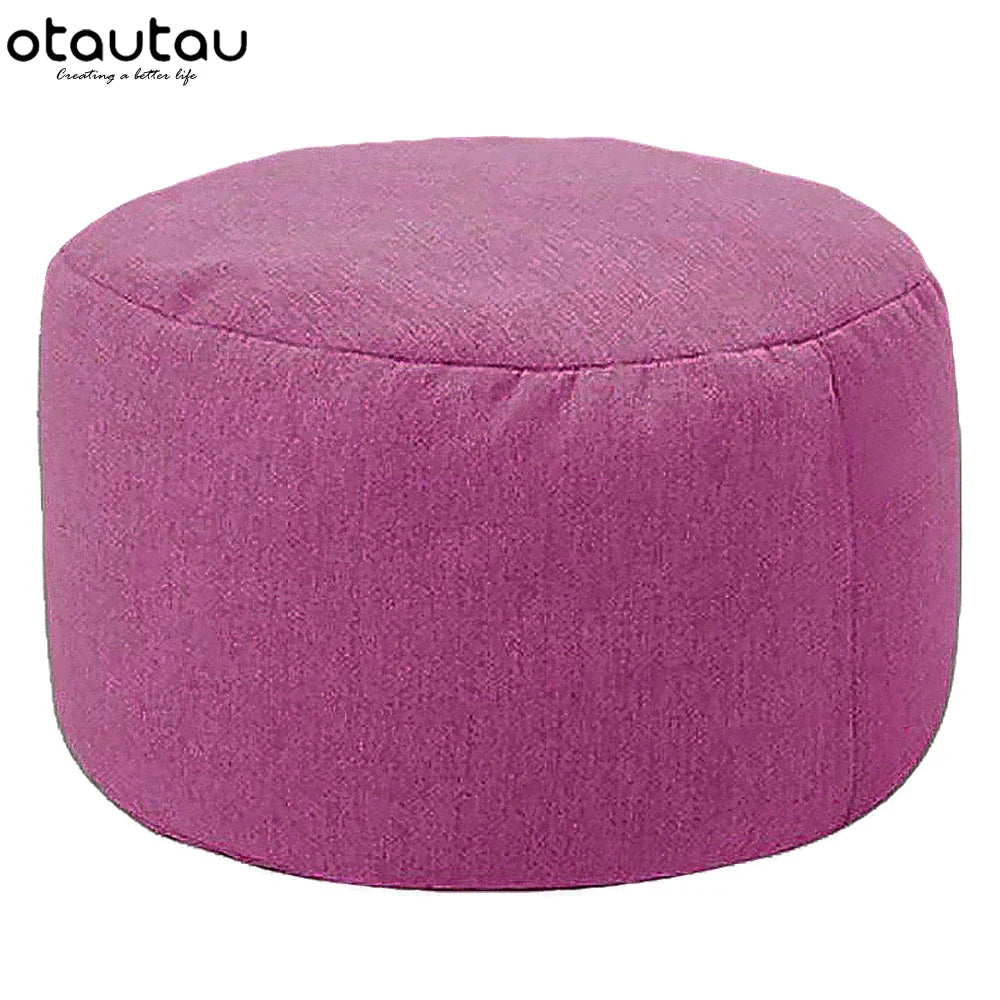 Linen Bean Bag Pouf