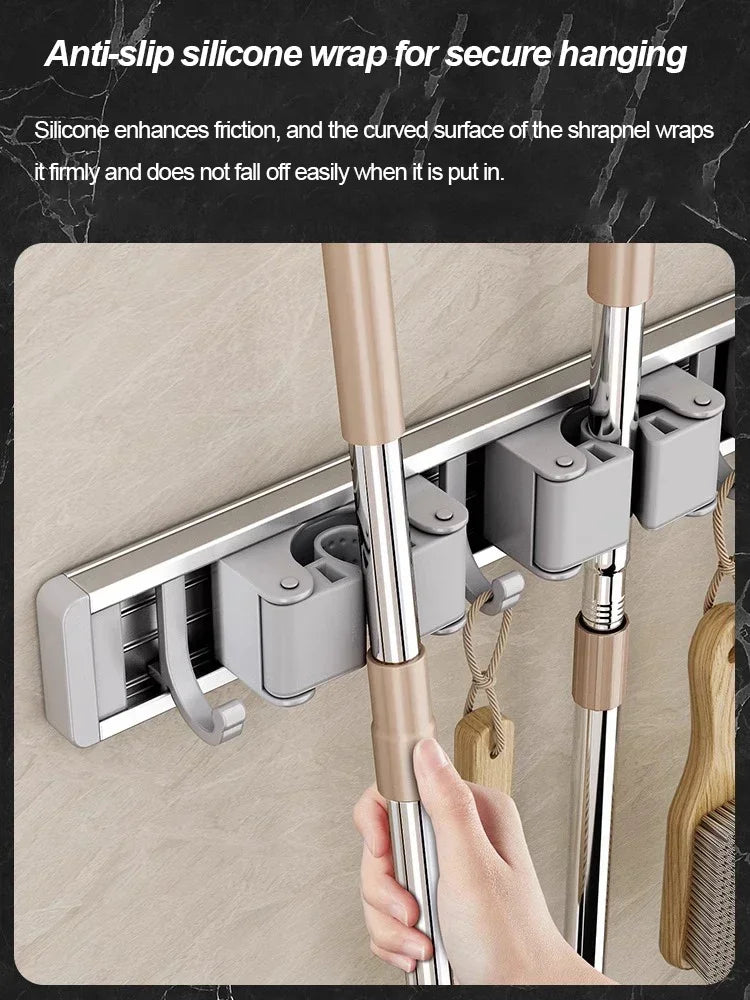 Wall Mounted Mop and Broom Holder