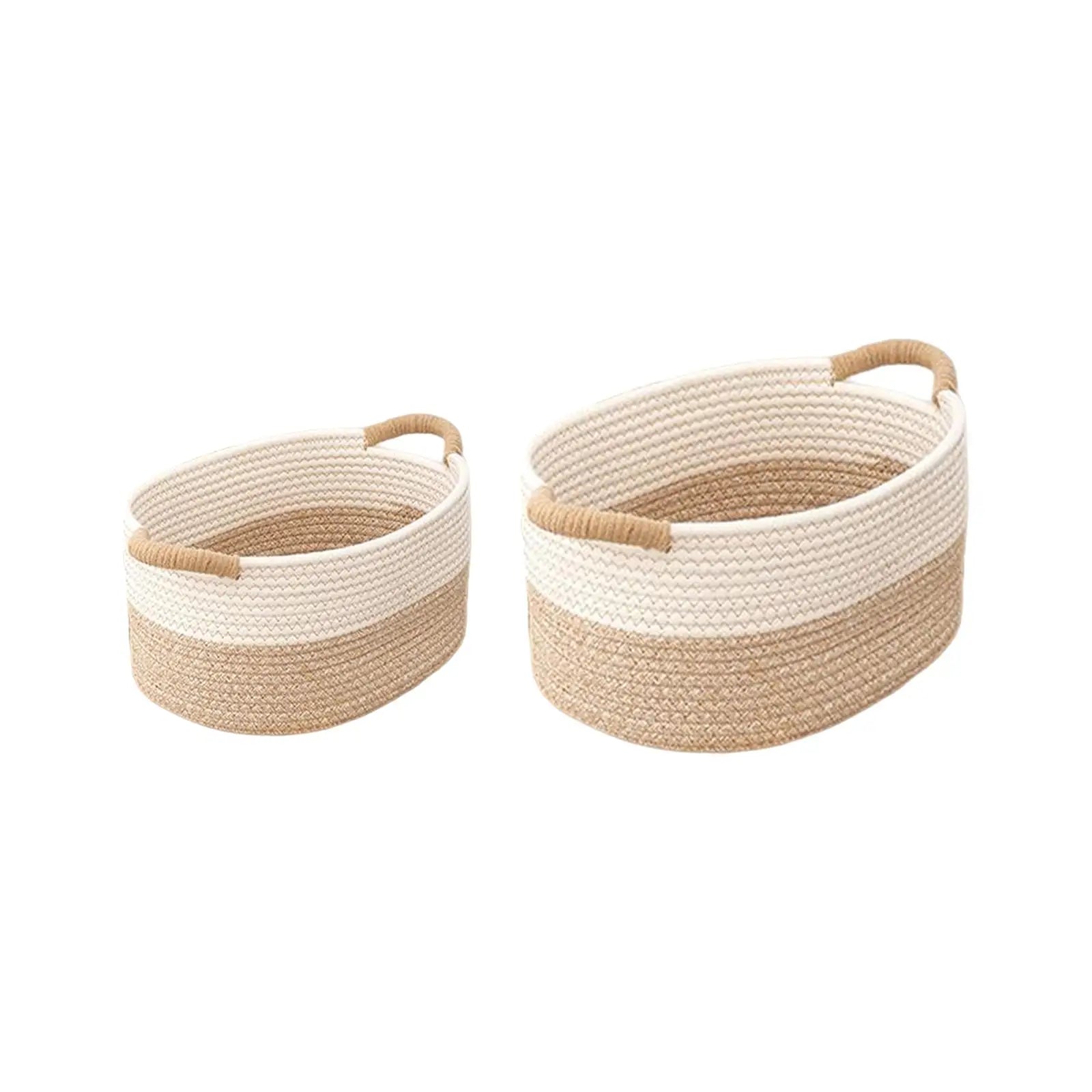 Rope Woven Storage Basket Multifunctional Toy Basket Organizing