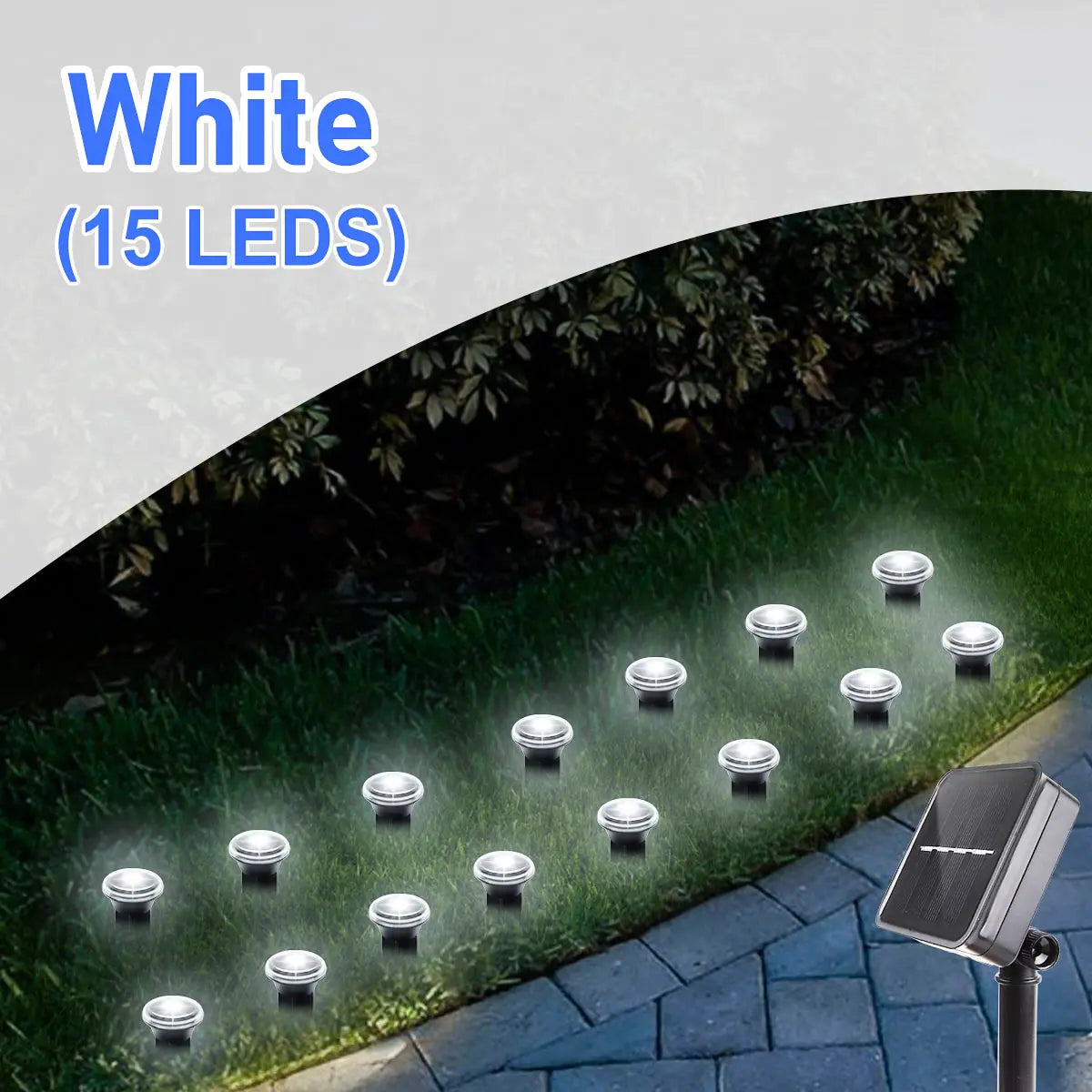 Solar LED Garden Pathway Light 15/30LEDS 8 Modes Outdoor Waterproof