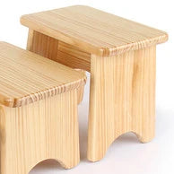Custom Solid Wood Foot Stool, Square Bench
