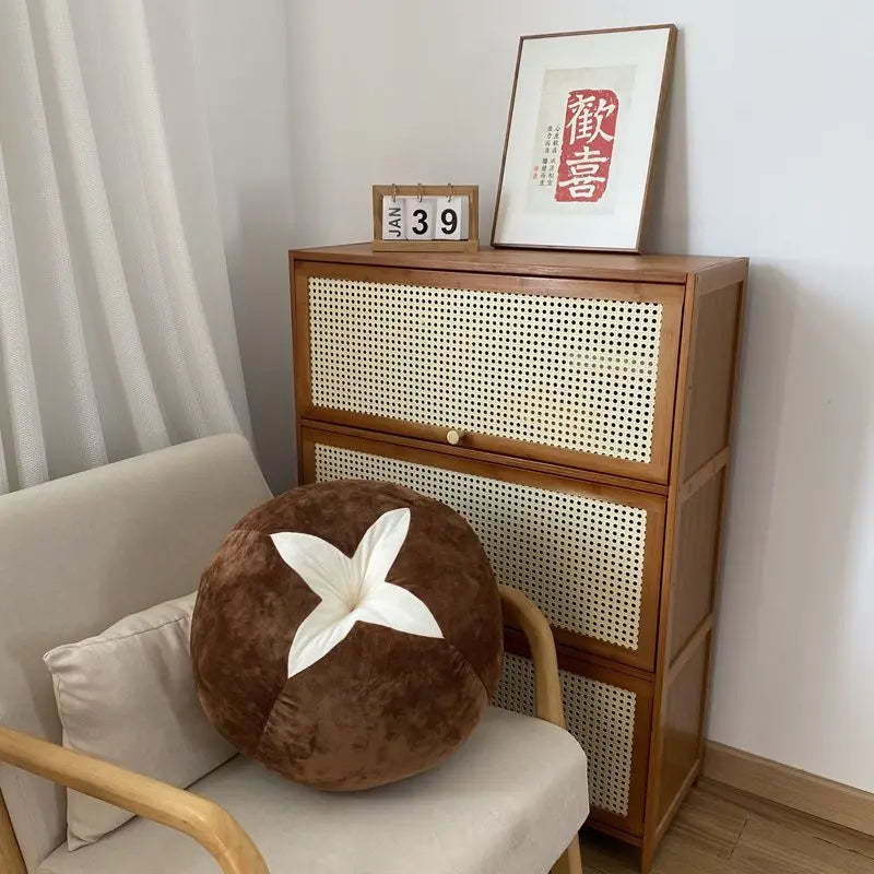 ins cute soft cute mushroom tomato futon cushion bed cushion doll throw