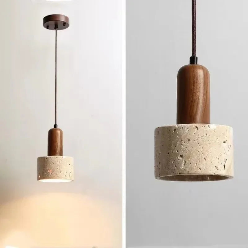 Wabi Sabi Travertine Pendant Light