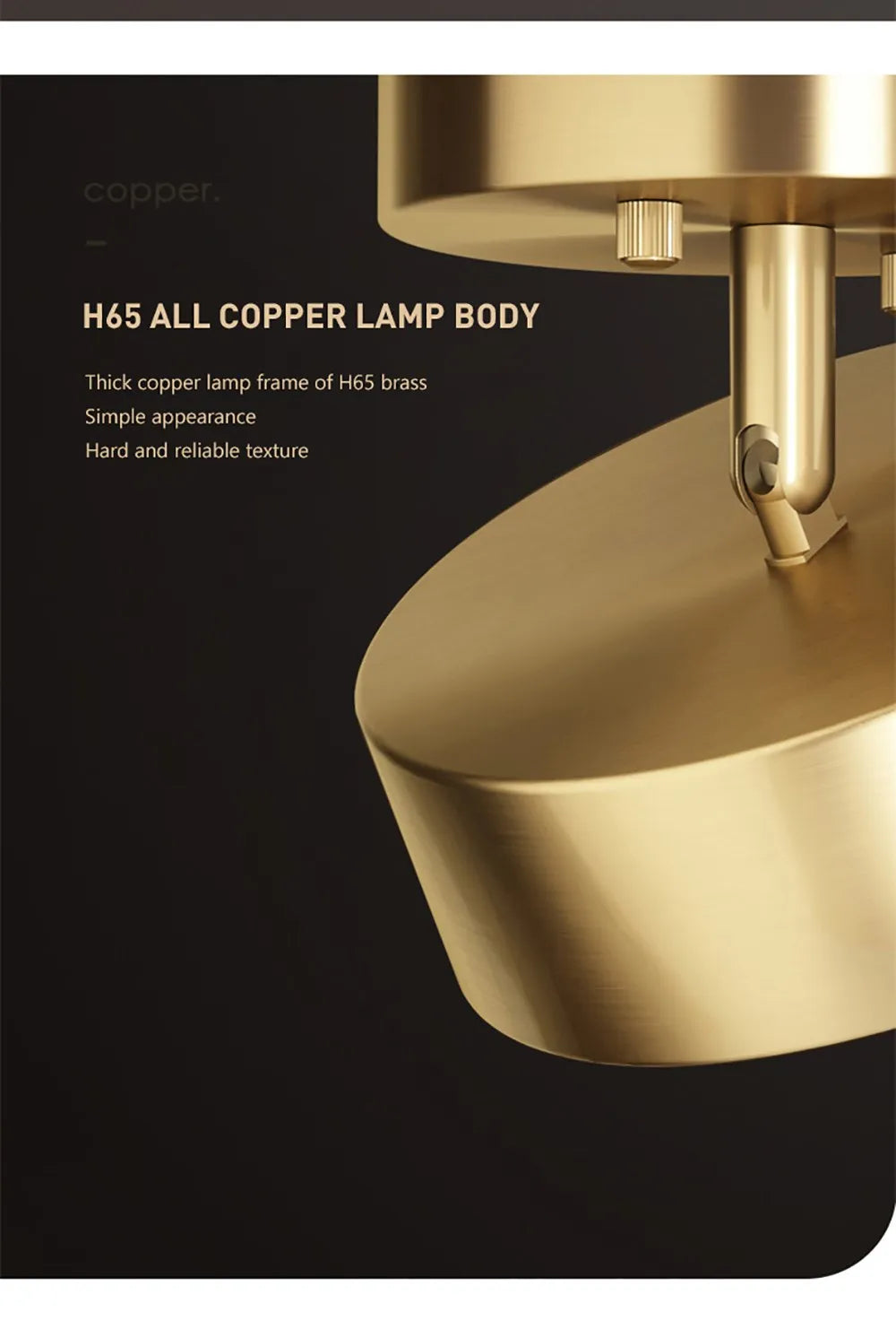 Copper Round LED Ceiling Light