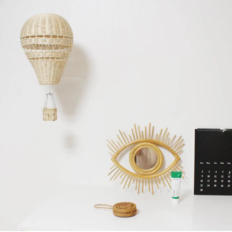 Rattan Hot Air Balloon Decor Hand-woven Wall Hanging Decor