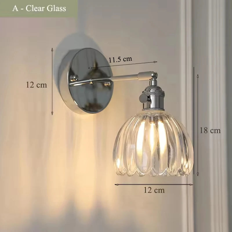 Fluted Glass Swing Arm Sconce